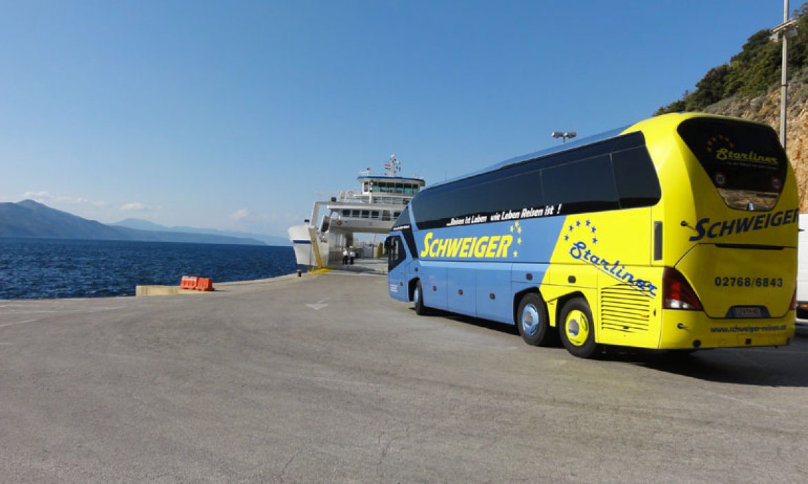 Auf der Fahrt über das Meer